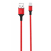 CABLE NB143 CORDON USB - LIGHTNING | 2.4A | 2 MTR | ROJO XO