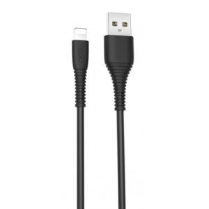 CABLE NB156 SILICONA USB - LIGHTNING | 2.4A | 1 MTR | NEGRO XO