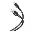 CABLE NB212 SILICONA USB - LIGHTNING | 2.1A | 1 MTR | NEGRO XO