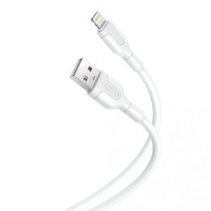 CABLE NB212 SILICONA USB - LIIGHTNING | 2.1A | 1 MTR | BLANCO XO