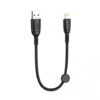 CABLE NB247 CARGA RAPIDA USB - LIGHTNING | 6A | 25CM CON CLIP | NEGRO XO