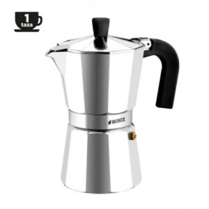 CAFETERA VITRO EXPRES 1 TAZA ALUMINIO ANTIADHERENTE CALDERIN SIN CANTOS