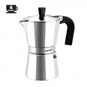 CAFETERA VITRO EXPRES 6 TAZAS ALUMINIO ANTIADHERENTE CALDERIN SIN CANTOS