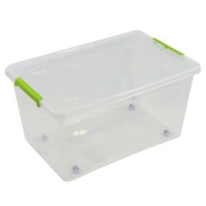 CAJA ORGANIZADORA CON TAPA, RUEDAS Y CIERRES 585X390X300MM ARTPLAST