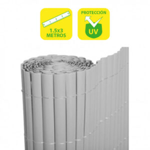 CAÑIZO PLÁSTICO DOBLE CARA 1.5X3 METROS GRIS CLARO SUNGARDEN