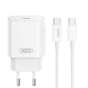 CARGADOR DE CORRIENTE CE25 25W 1 X TIPO C + CABLE TIPO C- TIPO C 1 METRO XO
