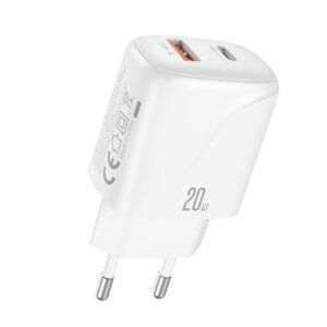 CARGADOR USB+USB-C 20W L158 BLANCO XO