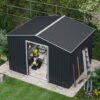 CASETA DE METAL | PUERTAS CORREDERAS 304.5X243X214.5 (7.4M2) ANTRACITA