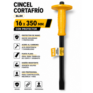 CINCEL CORTAFRÍO PLANO 16X350MM CON PROTECTOR BLIM