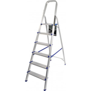 ESCALERA ALUMINIO 6 PELDAÑOS MADER