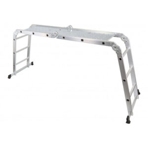 ESCALERA ALUMINIO ARTICULADA 3X4 PLATAFORMA MADER