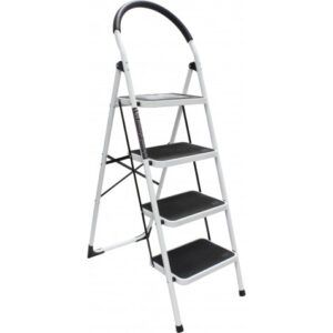 ESCALERA DOMESTICA EN ACERO Y GOMA 4P. MADER