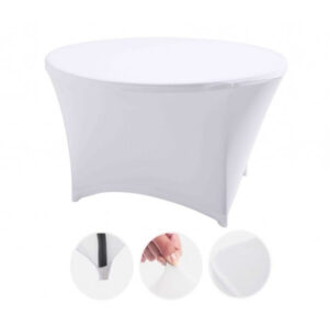 FUNDA PARA MESA DE RESINA REDONDA 160X74 BLANCA SUNGARDEN
