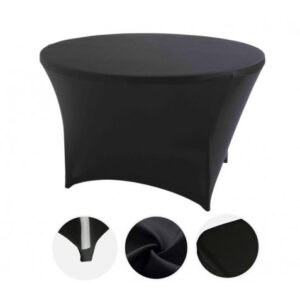 FUNDA PARA MESA DE RESINA REDONDA 160X74 NEGRA SUNGARDEN