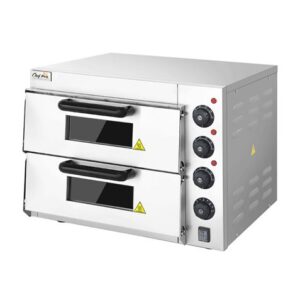 HORNO DE PIZZA ELÉCTRICO PROFESIONAL 2 CÁMARAS 3000W CHEF PRO