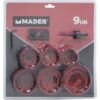 JUEGO 9 PCS CORONAS ACERO CARBONO MADER
