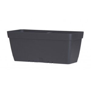 MACETA RECTANGULAR 40CM ANTRACITA CON DEPOSITO DE AGUA ARTPLAST