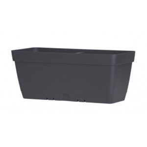 MACETA RECTANGULAR 40CM ANTRACITA CON DEPOSITO DE AGUA ARTPLAST