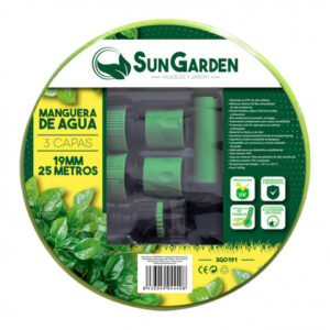 MANGUERA AGUA 3 CAPAS 19MM 25METROS SUNGARDEN