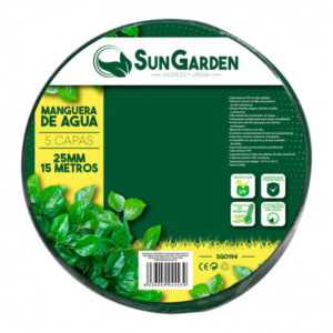 MANGUERA AGUA 5 CAPAS 25MM 15METROS SUNGARDEN