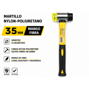 MARTILLO NYLON-POLIURETANO MANGO FIBRA 35MM BLIM