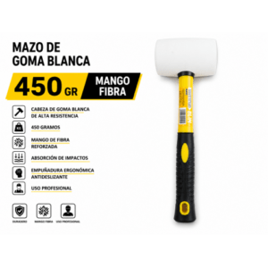 MAZO DE GOMA BLANCO 450GR. MANGO FIBRA BLIM