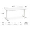 MESA DE OFICINA 160X80X75CM BLANCA CROMAD