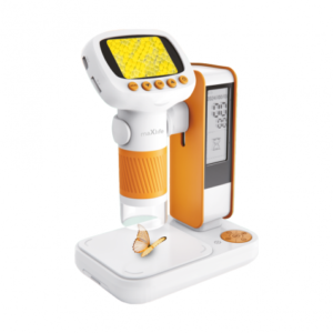 MICROSCOPIO DIGITAL CON SOPORTE MXDM-200 NARANJA MAXLIFE