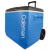 NEVERA RIGIDA 56 LITROS BLACK & BLUE CON RUEDAS 60QT COLEMAN