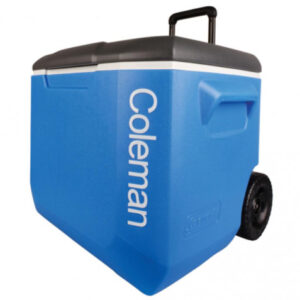 NEVERA RIGIDA 56 LITROS BLACK & BLUE CON RUEDAS 60QT COLEMAN