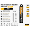 PACK 10 CUCHILLAS RECAMBIO PARA CUTTERS 18 MM BLIM
