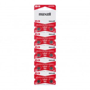 PACK 10 PILAS BOTON LR41/192 1.5V MAXELL