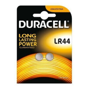 PACK 2 PILAS DE BOTON DURACELL LR44 1.5V ALCALINA