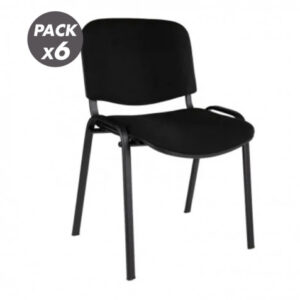 PACK 6 SILLAS CONFIDENTE NEGRAS MUVIP