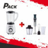 PACK BATIDORA DE VASO 1300W + BATIDORA DE MANO CON ACCESORIOS MUVIP