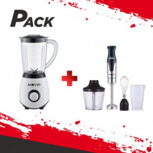 PACK BATIDORA DE VASO 1300W + BATIDORA DE MANO CON ACCESORIOS MUVIP