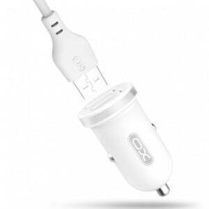 PACK CARGADOR MECHERO TZ08 2.1A + CABLE TIPO MICRO USB BLANCO XO