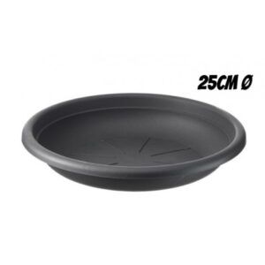 PLATO PARA MACETA 25CM ANTRACITA ARTPLAST