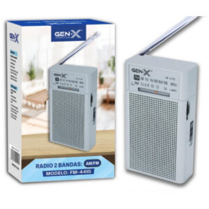 RADIO PORTATIL AM/FM ANALOGICA ALTA SENSIBILIDAD PLATA FM-4415 GEN-X