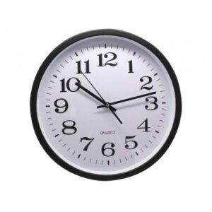 RELOJ OFICINA 35CM ALUMINIO NEGRO BISMARK