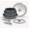 SET 3 SARTENES 20/24/26CM CON MANGO EXTRAIBLE ONE CLICK PIETRA MONIX