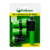 SET 4PCS BOQUILLA DE RIEGO + ADAPTADORES PARA MANGUERA 3/4