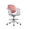 SILLA / TABURETE DE OFICINA TOP WORK ROJO CROMAD