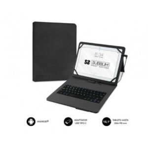 TECLADO CON FUNDA UNIVERSAL PARA TABLETS HASTA 11" NEGRO SUBBLIM
