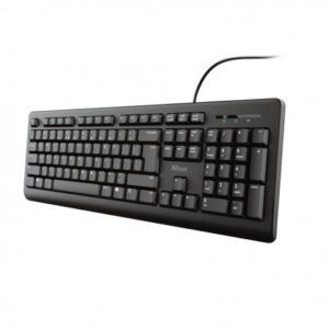 TECLADO TRUST TK-150 TAMAÑO COMPACTO RESISTENTE VERTIDOS