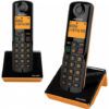TELÉFONO INALÁMBRICO DUO S280 NEGRO / NARANJA ALCATEL
